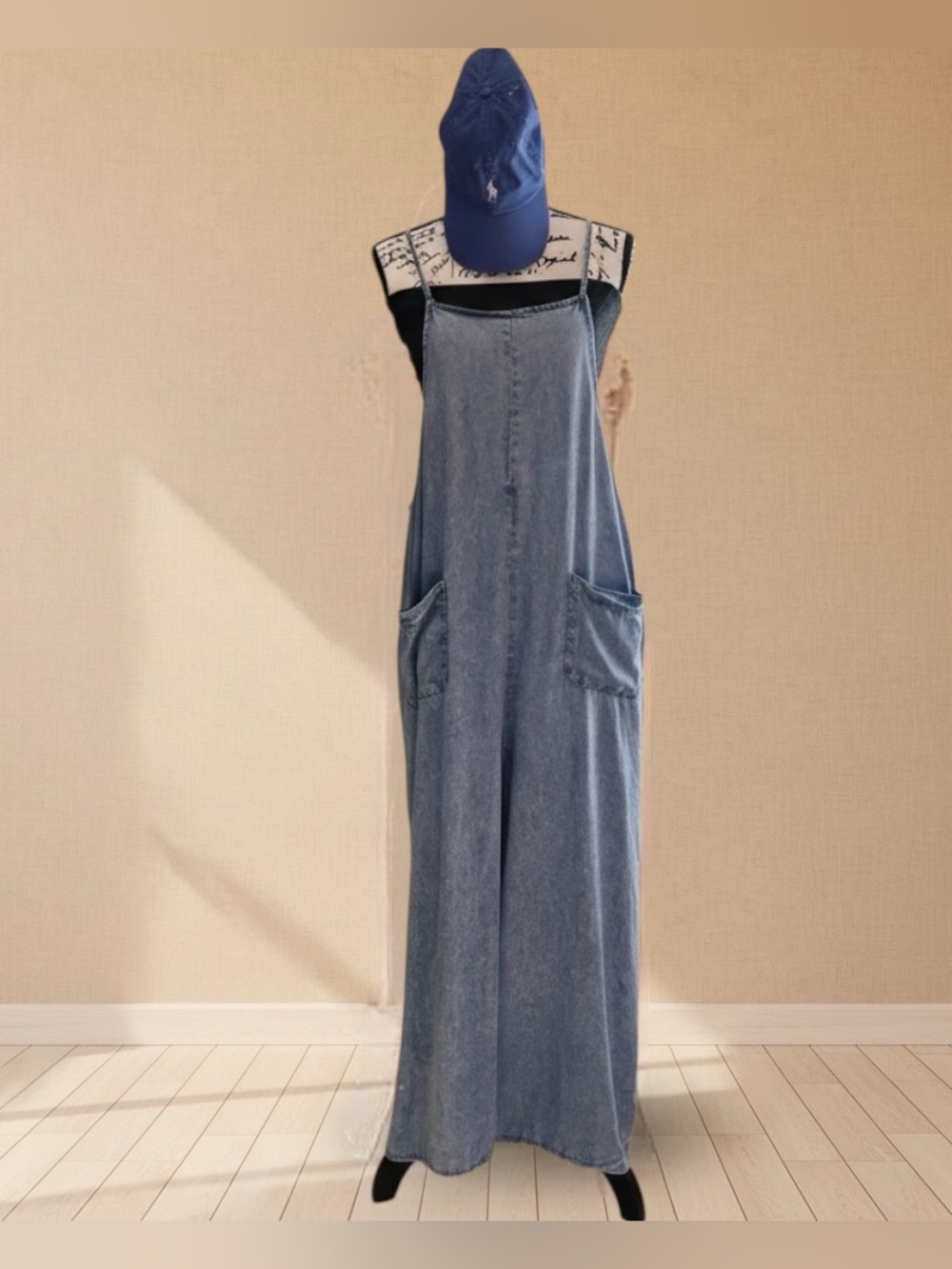 Zenana Mineral Wash Wide Leg Jumpsuit Medium Boutique Boho Pockets